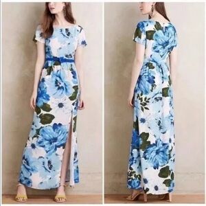 Floral Blue Maxi Dress